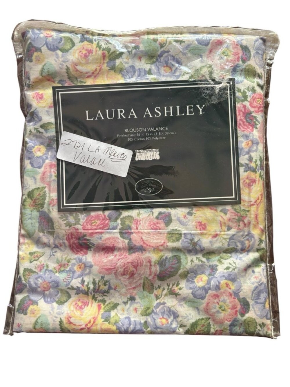 NOS Vtg Laura Ashley Blouson Valance Quartet Floral Grandmillennial 86 x15